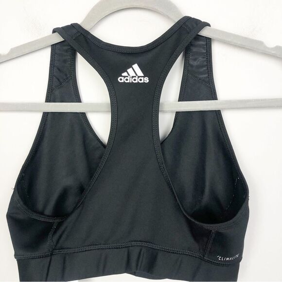 ADIDAS | Climalite Black Racerback Sports Bra Black Graphic Women’s Size Small - Picture 5 of 8